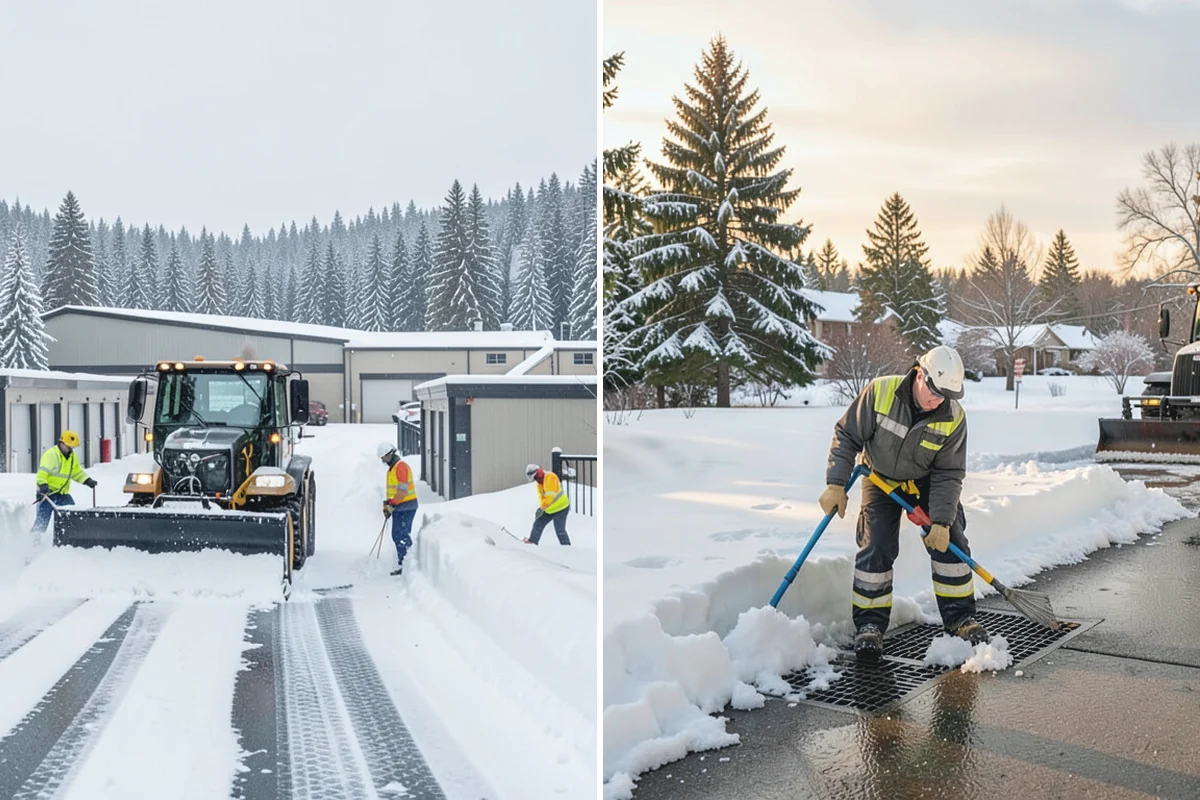 Business Park Snow Plowing in Bonney Lake, Pierce County, WA - Map the internal roads, tenant lots, and building entrances with management