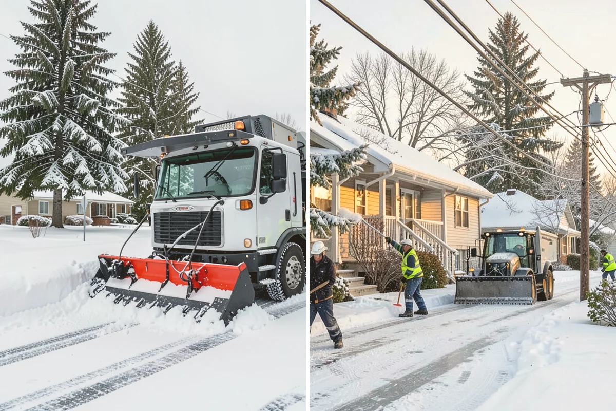Business Park Snow Plowing in Bothell, King County, WA - Map the internal roads, tenant lots, and building entrances with management