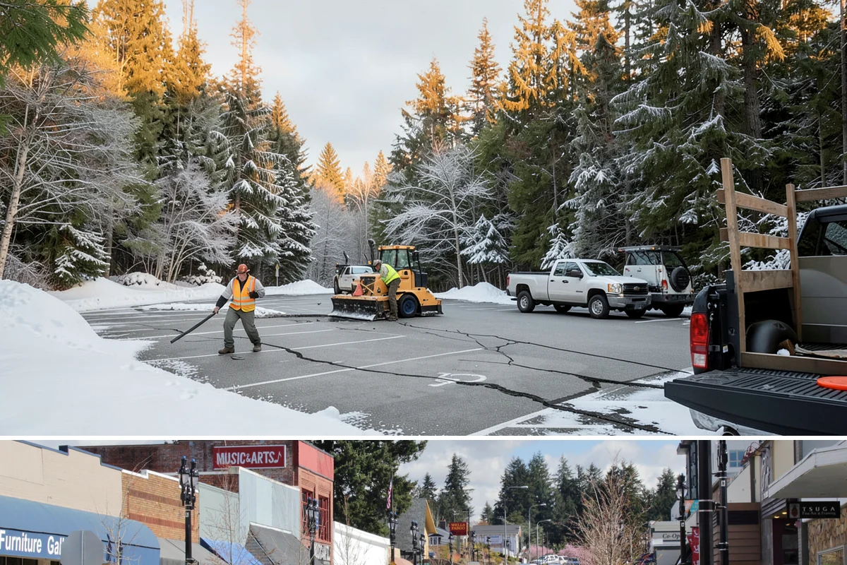 Business Park Snow Plowing in Bothell, King County, WA - Approve a seasonal plan before winter so every company in the park opens on time.