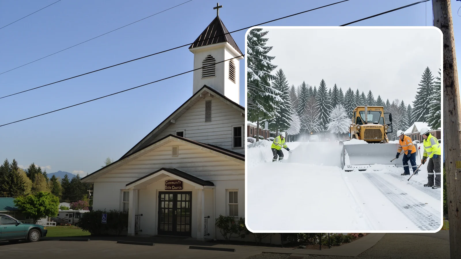 Business Park Snow Plowing in Concrete, Skagit County, WA - We plow business park roads, shared lots, and multiple building entrances so every tenant company opens on time.