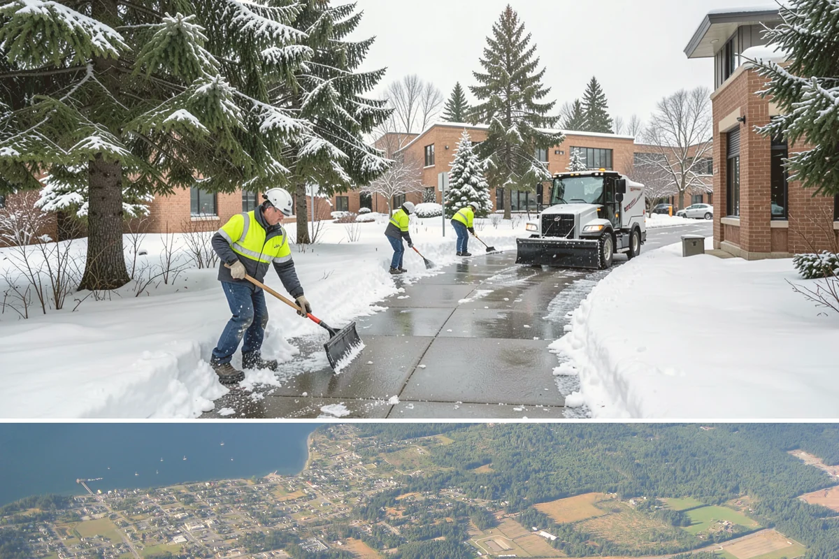 Business Park Snow Plowing in Coupeville, Island County, WA - Approve a seasonal plan before winter so every company in the park opens on time.