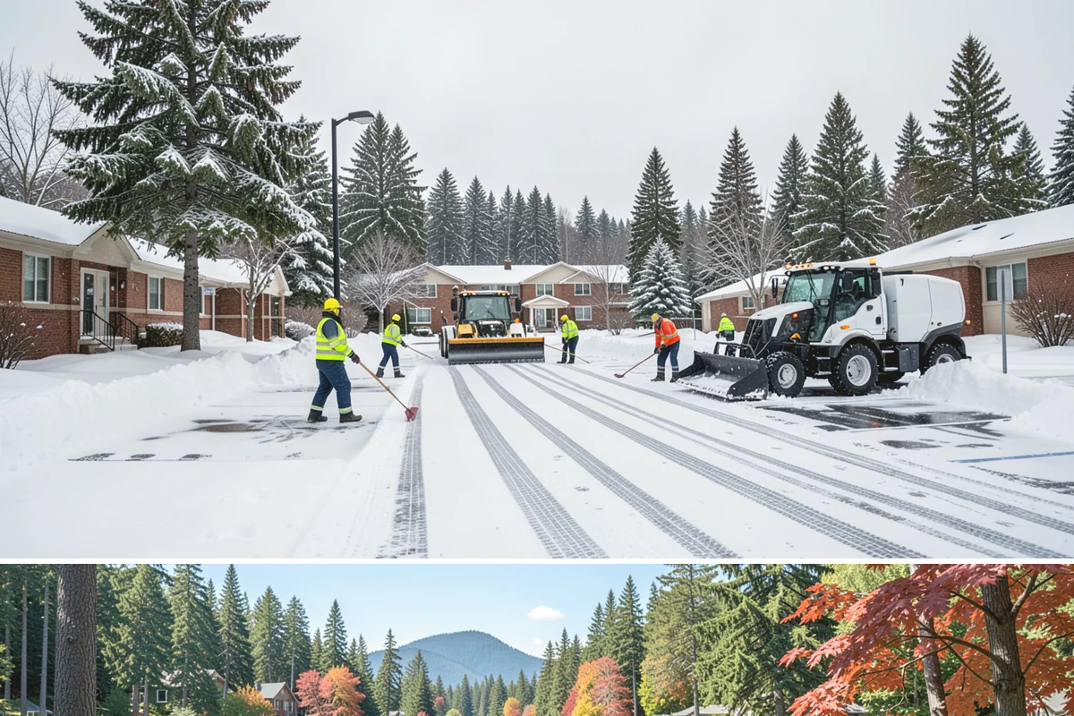 Business Park Snow Plowing in Covington, King County, WA - Approve a seasonal plan before winter so every company in the park opens on time.