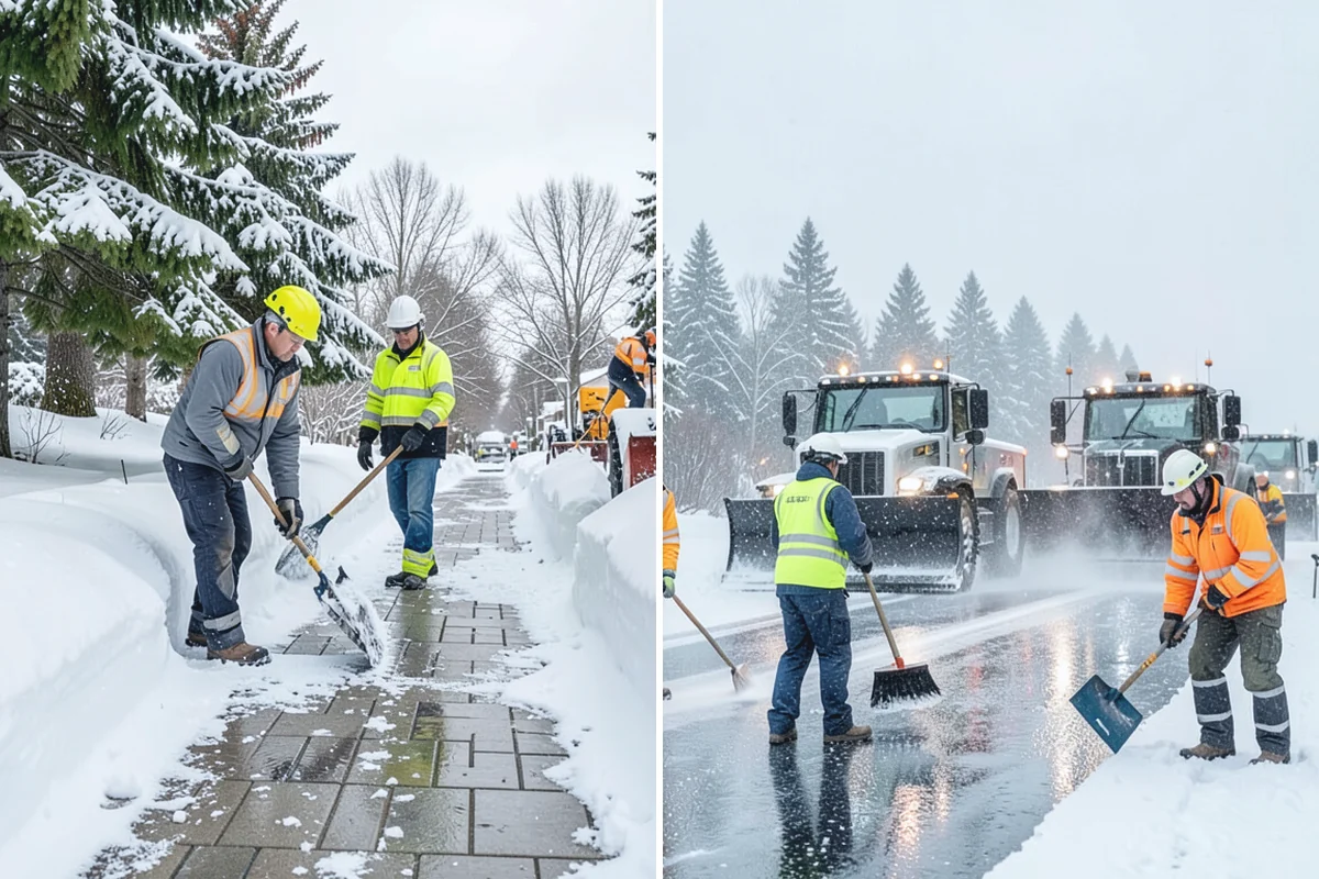 Business Park Snow Plowing in Des Moines, King County, WA - Map the internal roads, tenant lots, and building entrances with management
