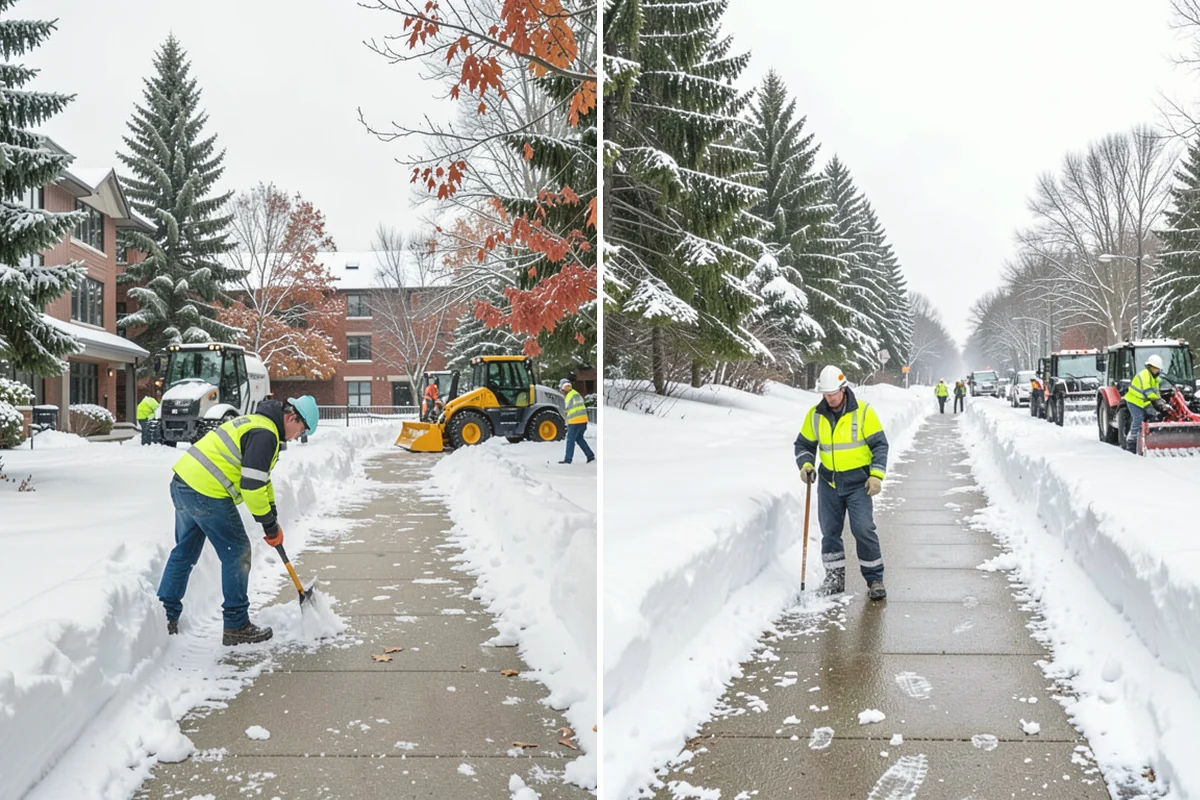 Business Park Snow Plowing in Duvall, King County, WA - Map the internal roads, tenant lots, and building entrances with management