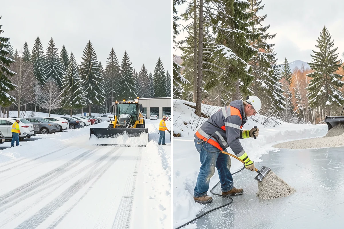 Business Park Snow Plowing in Eatonville, Pierce County, WA - Map the internal roads, tenant lots, and building entrances with management