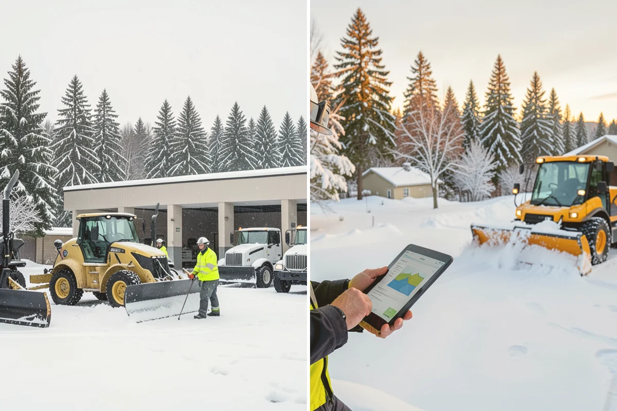 Business Park Snow Plowing in Edmonds, Snohomish County, WA - Map the internal roads, tenant lots, and building entrances with management