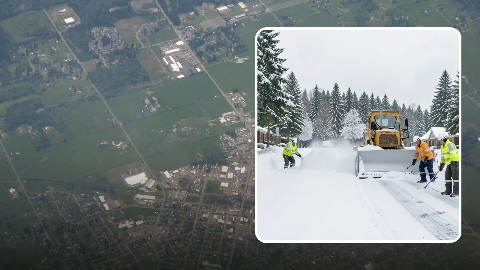 Business Park Snow Plowing in Enumclaw, King County, WA - We plow business park roads, shared lots, and multiple building entrances so every tenant company opens on time.