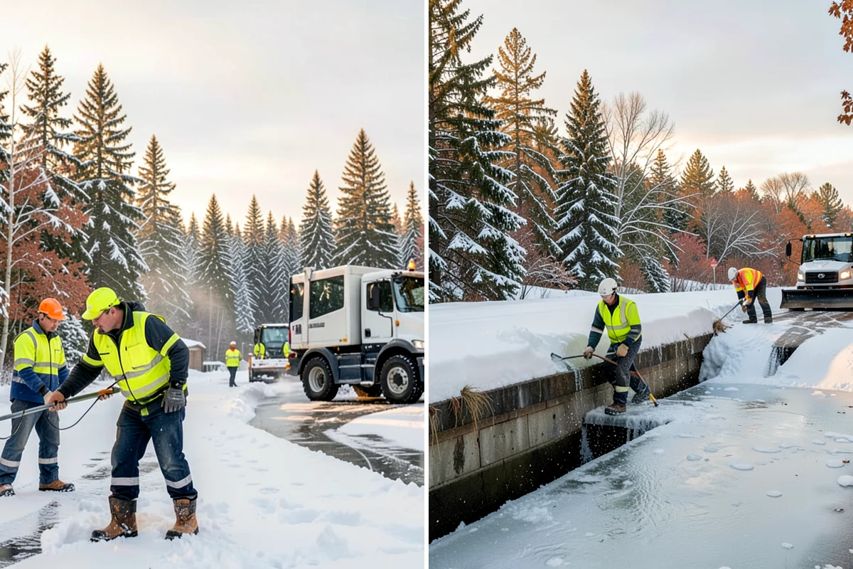 Business Park Snow Plowing in Enumclaw, King County, WA - Map the internal roads, tenant lots, and building entrances with management