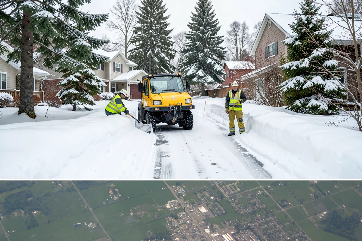 Business Park Snow Plowing in Enumclaw, King County, WA - Approve a seasonal plan before winter so every company in the park opens on time.