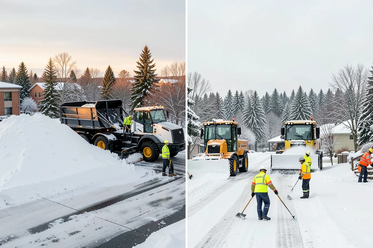 Business Park Snow Plowing in Federal Way, King County, WA - Map the internal roads, tenant lots, and building entrances with management