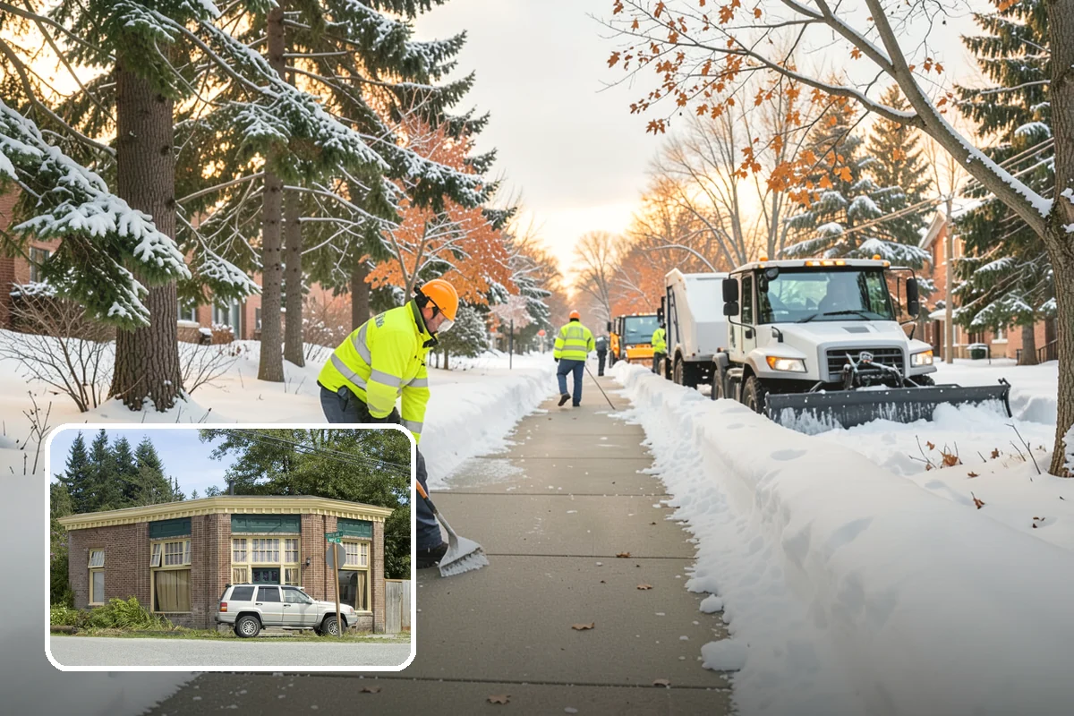 Business Park Snow Plowing in Hamilton, Skagit County, WA - Internal roads and every tenant lot cleared before the workday