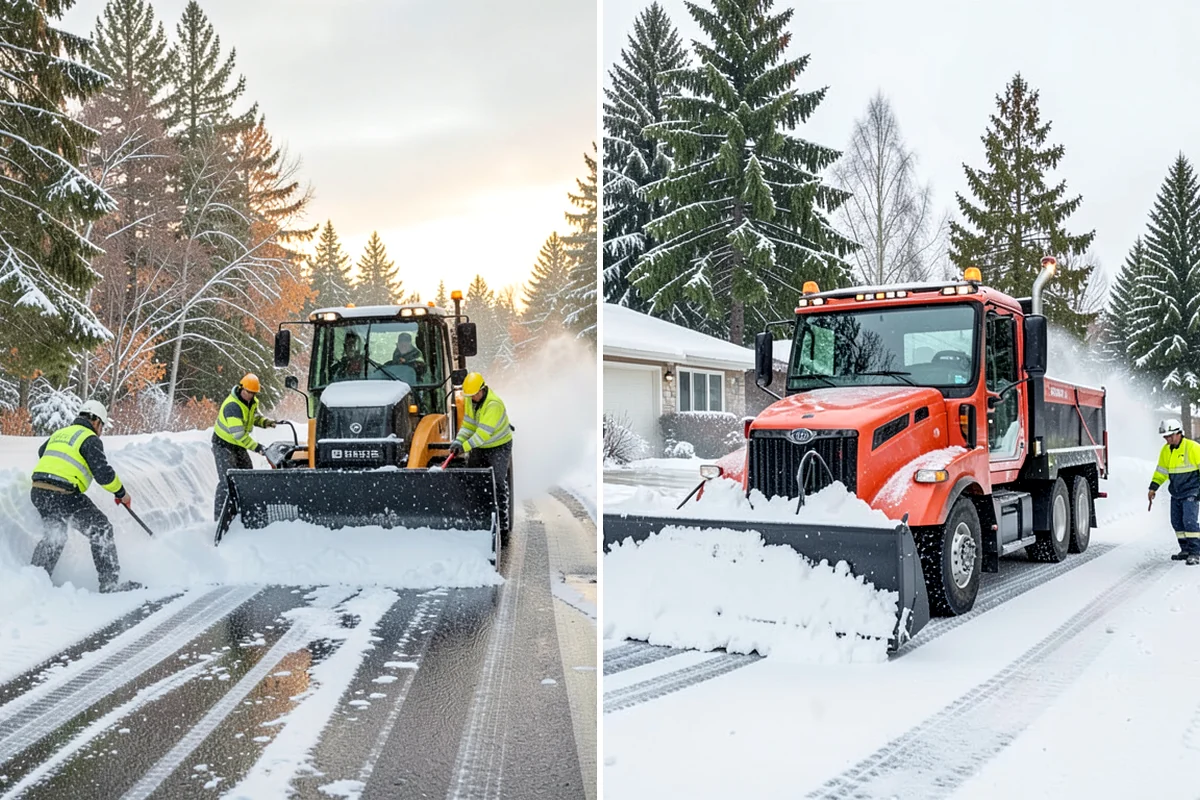 Business Park Snow Plowing in Hunts Point, King County, WA - Map the internal roads, tenant lots, and building entrances with management