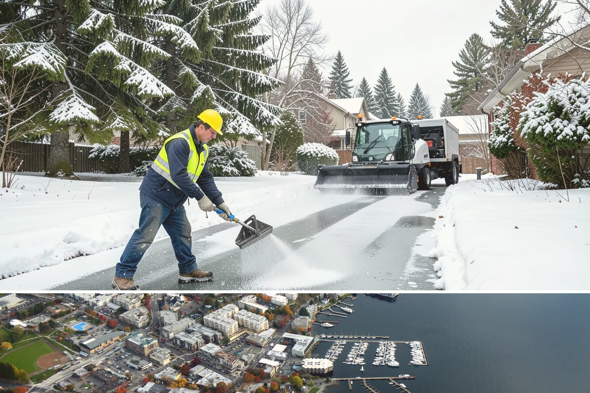 Business Park Snow Plowing in Kirkland, King County, WA - Approve a seasonal plan before winter so every company in the park opens on time.