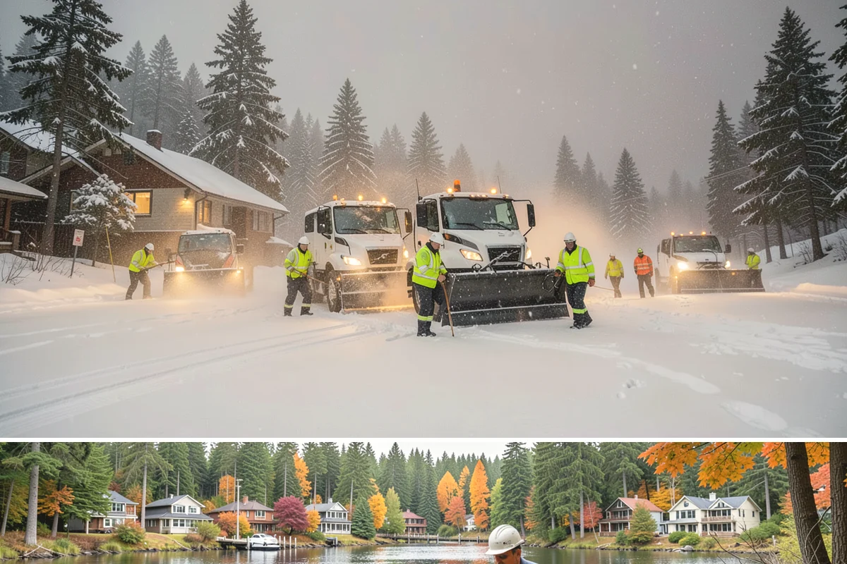 Business Park Snow Plowing in La Conner, Skagit County, WA - Approve a seasonal plan before winter so every company in the park opens on time.