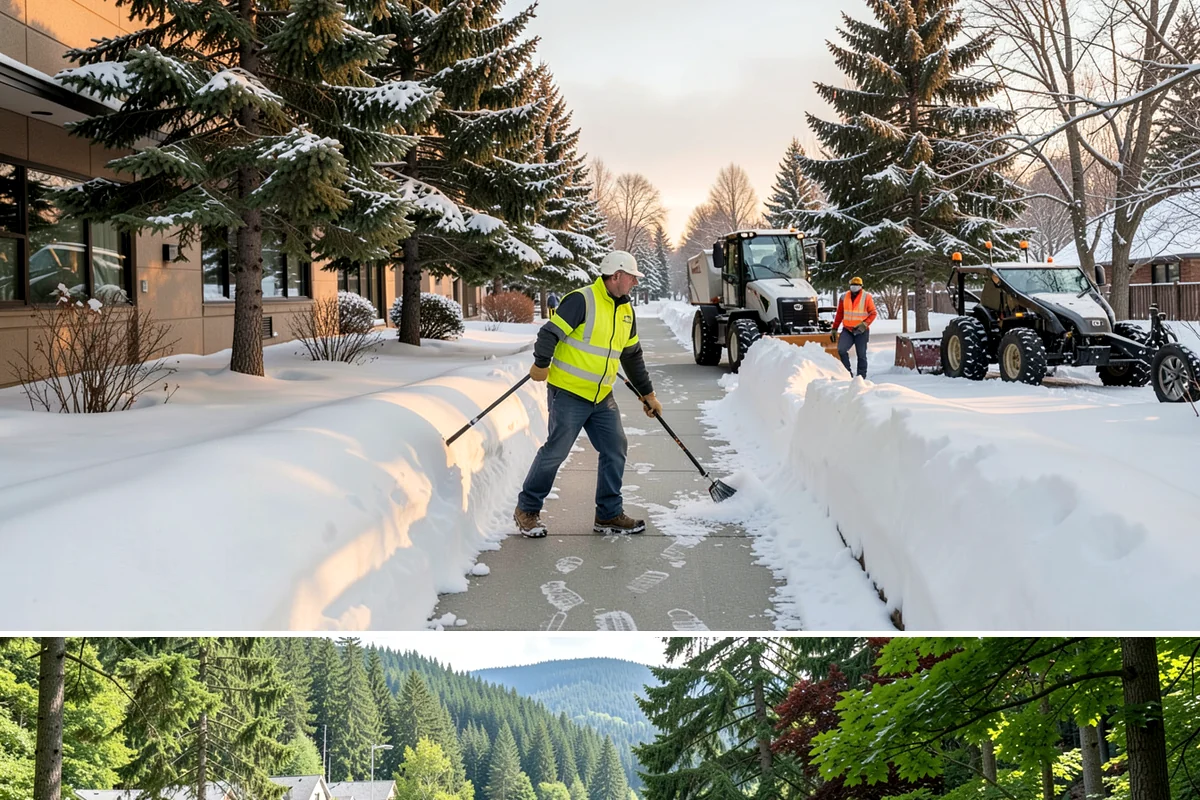 Business Park Snow Plowing in Lake Forest Park, King County, WA - Approve a seasonal plan before winter so every company in the park opens on time.