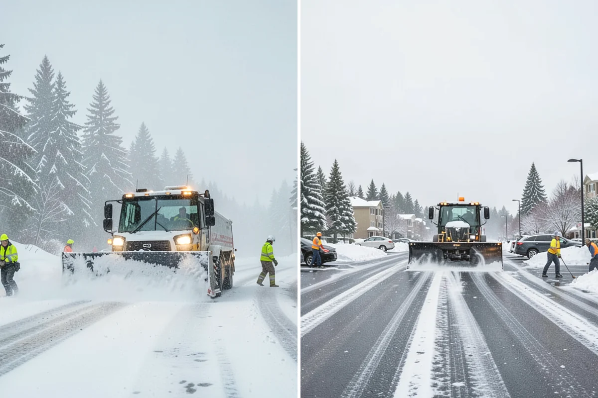 Business Park Snow Plowing in Lake Stevens, Snohomish County, WA - Map the internal roads, tenant lots, and building entrances with management
