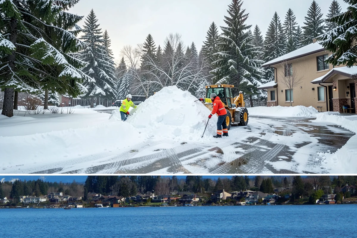 Business Park Snow Plowing in Lake Stevens, Snohomish County, WA - Approve a seasonal plan before winter so every company in the park opens on time.