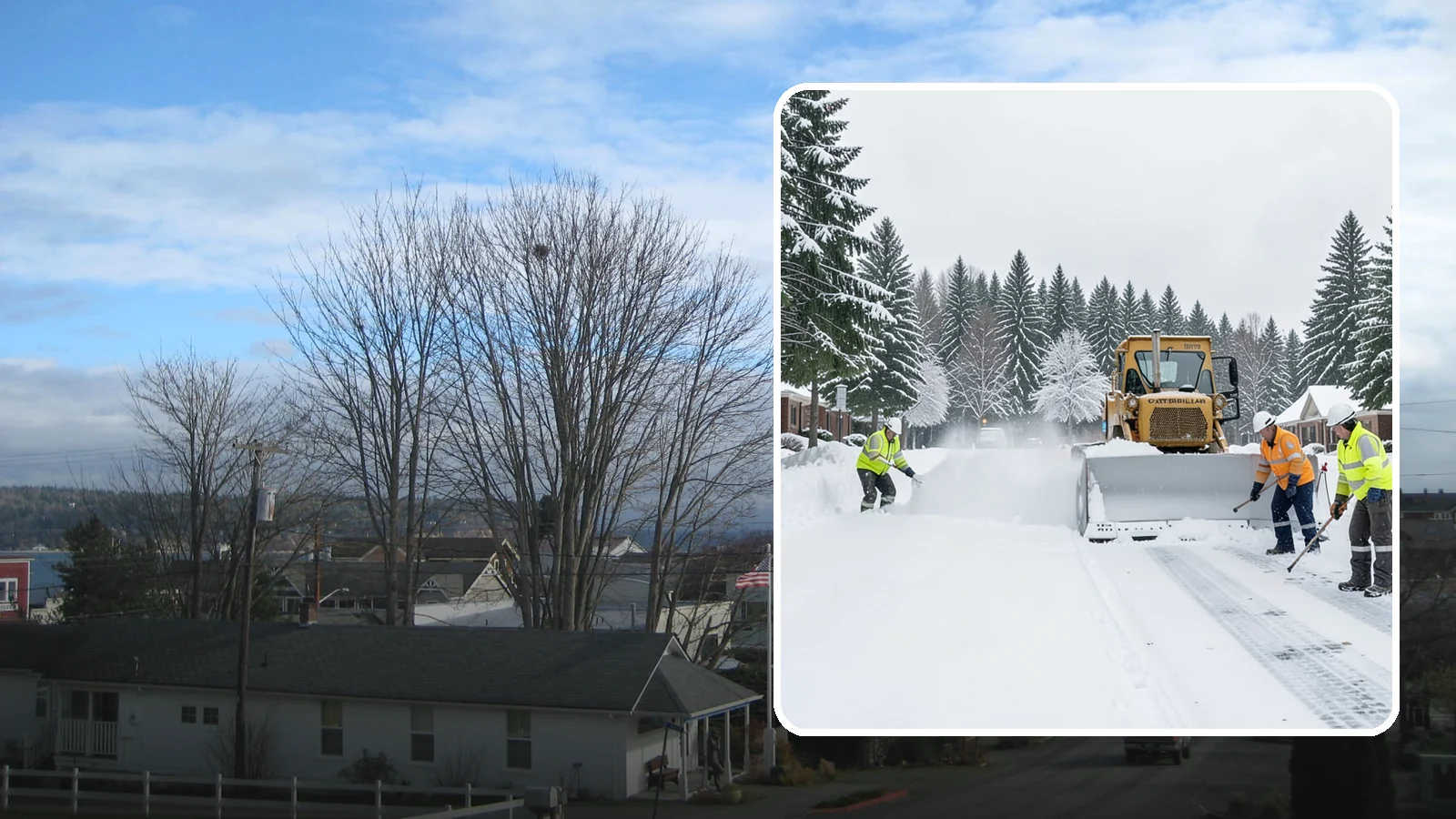 Business Park Snow Plowing in Langley, Island County, WA - We plow business park roads, shared lots, and multiple building entrances so every tenant company opens on time.
