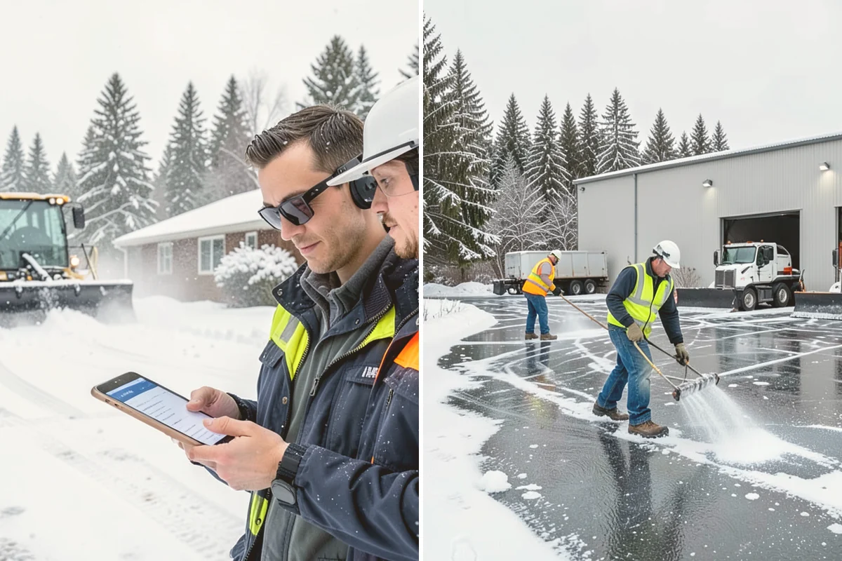 Business Park Snow Plowing in Langley, Island County, WA - Map the internal roads, tenant lots, and building entrances with management
