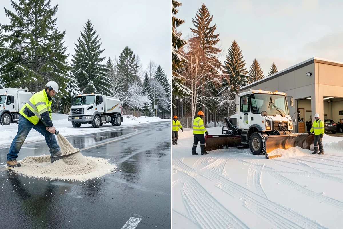 Business Park Snow Plowing in Maple Valley, King County, WA - Map the internal roads, tenant lots, and building entrances with management