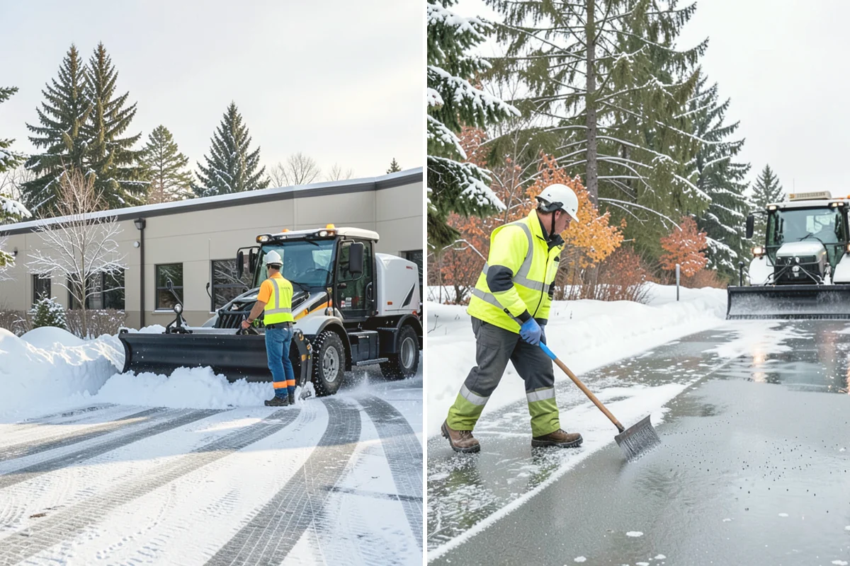 Business Park Snow Plowing in Mercer Island, King County, WA - Map the internal roads, tenant lots, and building entrances with management