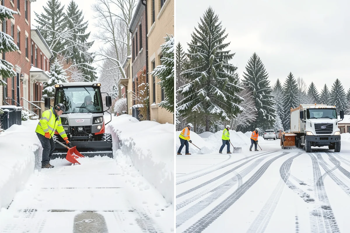 Business Park Snow Plowing in Mill Creek, Snohomish County, WA - Map the internal roads, tenant lots, and building entrances with management