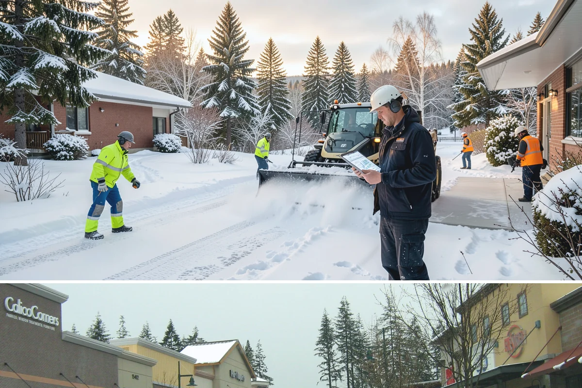 Business Park Snow Plowing in Mill Creek, Snohomish County, WA - Approve a seasonal plan before winter so every company in the park opens on time.