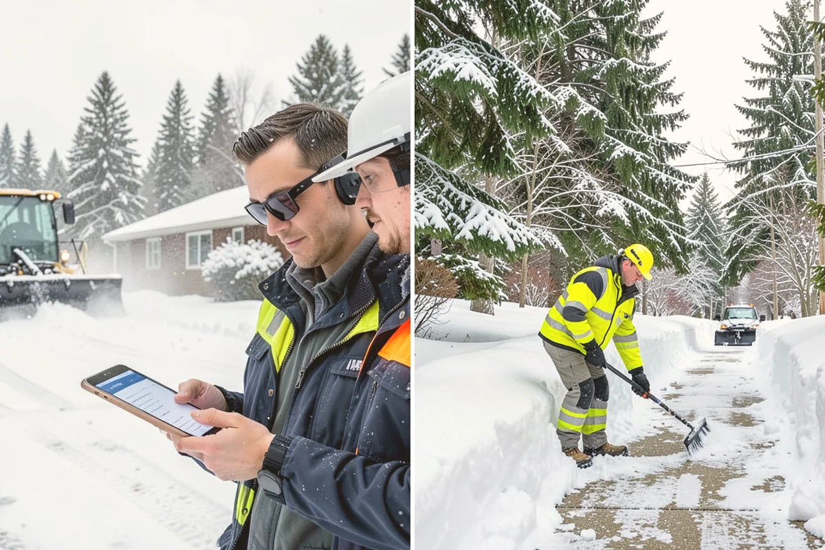 Business Park Snow Plowing in Milton, King County, WA - Map the internal roads, tenant lots, and building entrances with management