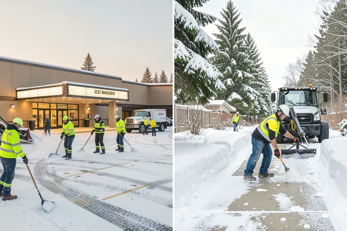 Business Park Snow Plowing in Mountlake Terrace, Snohomish County, WA - Map the internal roads, tenant lots, and building entrances with management
