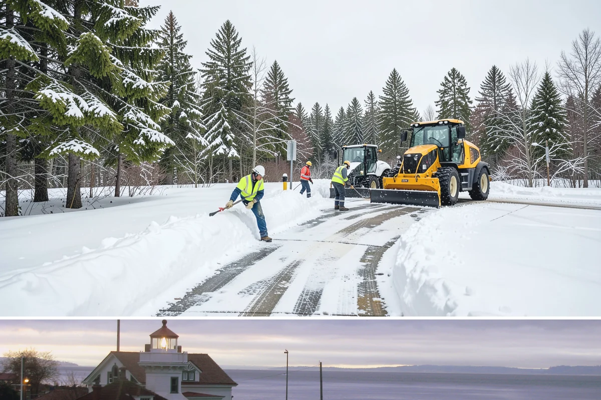 Business Park Snow Plowing in Mukilteo, Snohomish County, WA - Approve a seasonal plan before winter so every company in the park opens on time.