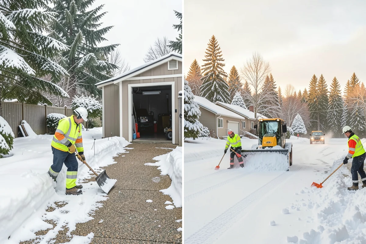 Business Park Snow Plowing in North Bend, King County, WA - Map the internal roads, tenant lots, and building entrances with management