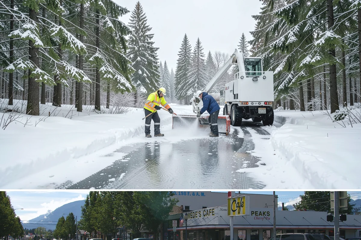 Business Park Snow Plowing in North Bend, King County, WA - Approve a seasonal plan before winter so every company in the park opens on time.