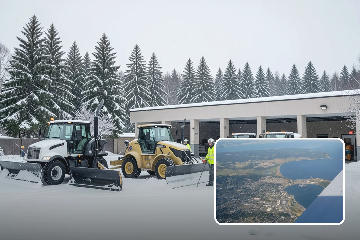 Business Park Snow Plowing in Oak Harbor, Island County, WA - Internal roads and every tenant lot cleared before the workday