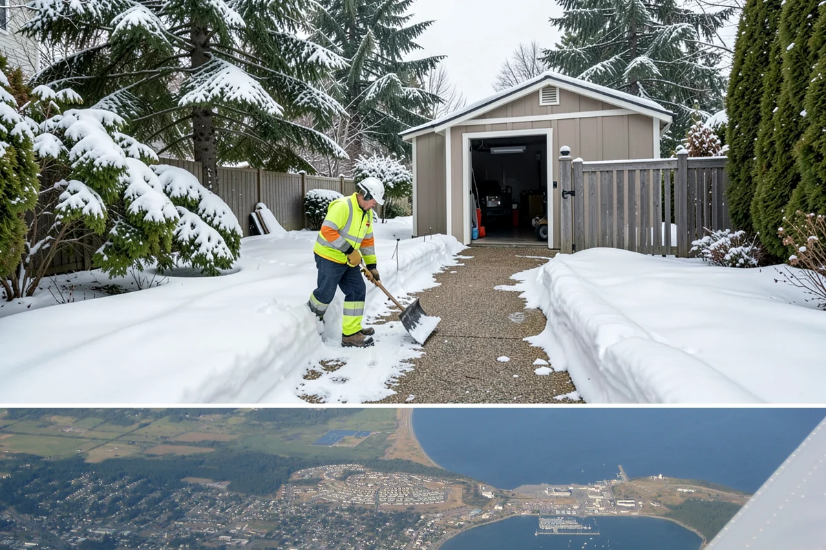 Business Park Snow Plowing in Oak Harbor, Island County, WA - Approve a seasonal plan before winter so every company in the park opens on time.
