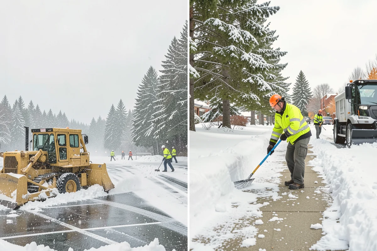 Business Park Snow Plowing in Orting, Pierce County, WA - Map the internal roads, tenant lots, and building entrances with management