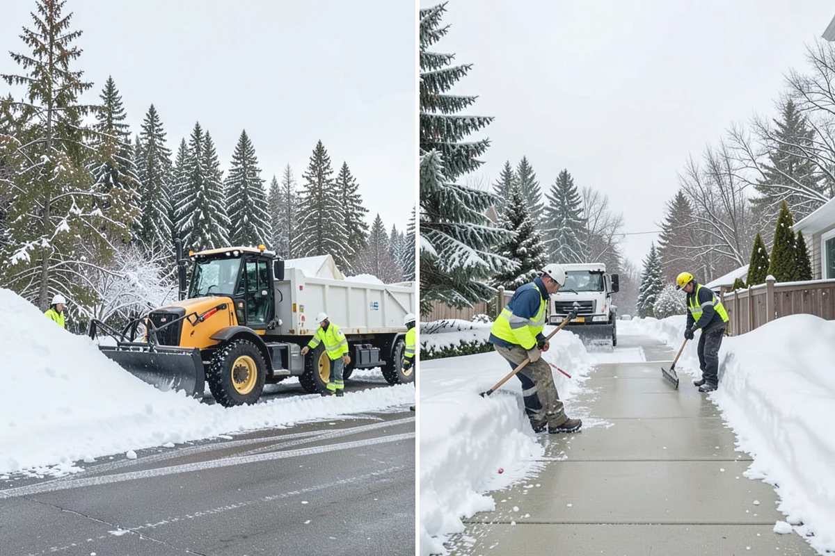 Business Park Snow Plowing in Renton, King County, WA - Map the internal roads, tenant lots, and building entrances with management