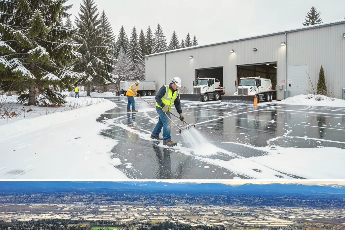 Business Park Snow Plowing in SeaTac, King County, WA - Approve a seasonal plan before winter so every company in the park opens on time.