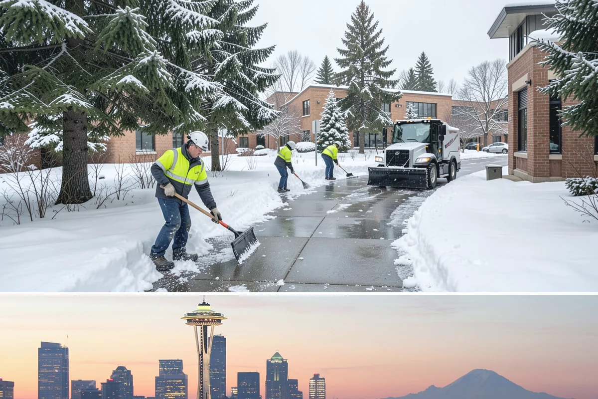 Business Park Snow Plowing in Seattle, King County, WA - Approve a seasonal plan before winter so every company in the park opens on time.