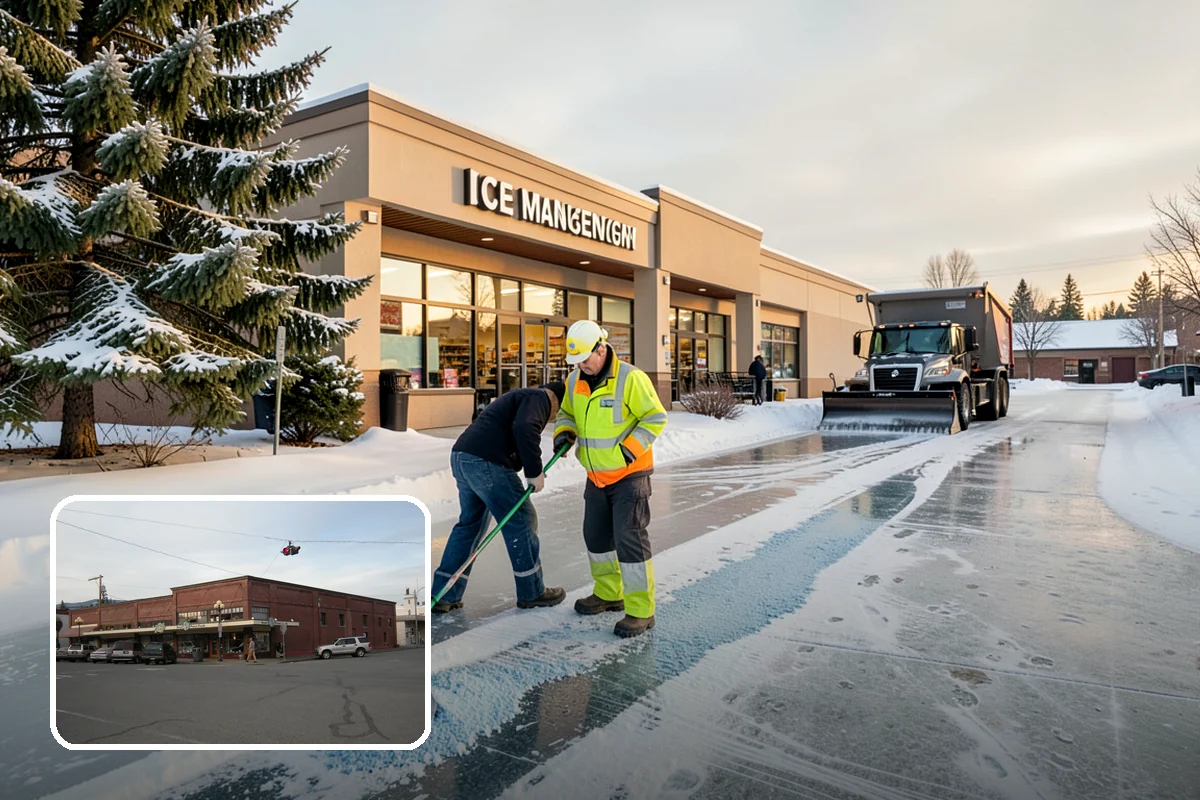 Business Park Snow Plowing in Sedro-Woolley, Skagit County, WA - Internal roads and every tenant lot cleared before the workday
