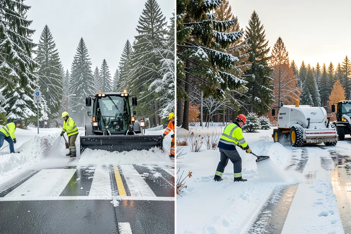 Business Park Snow Plowing in Shoreline, King County, WA - Map the internal roads, tenant lots, and building entrances with management