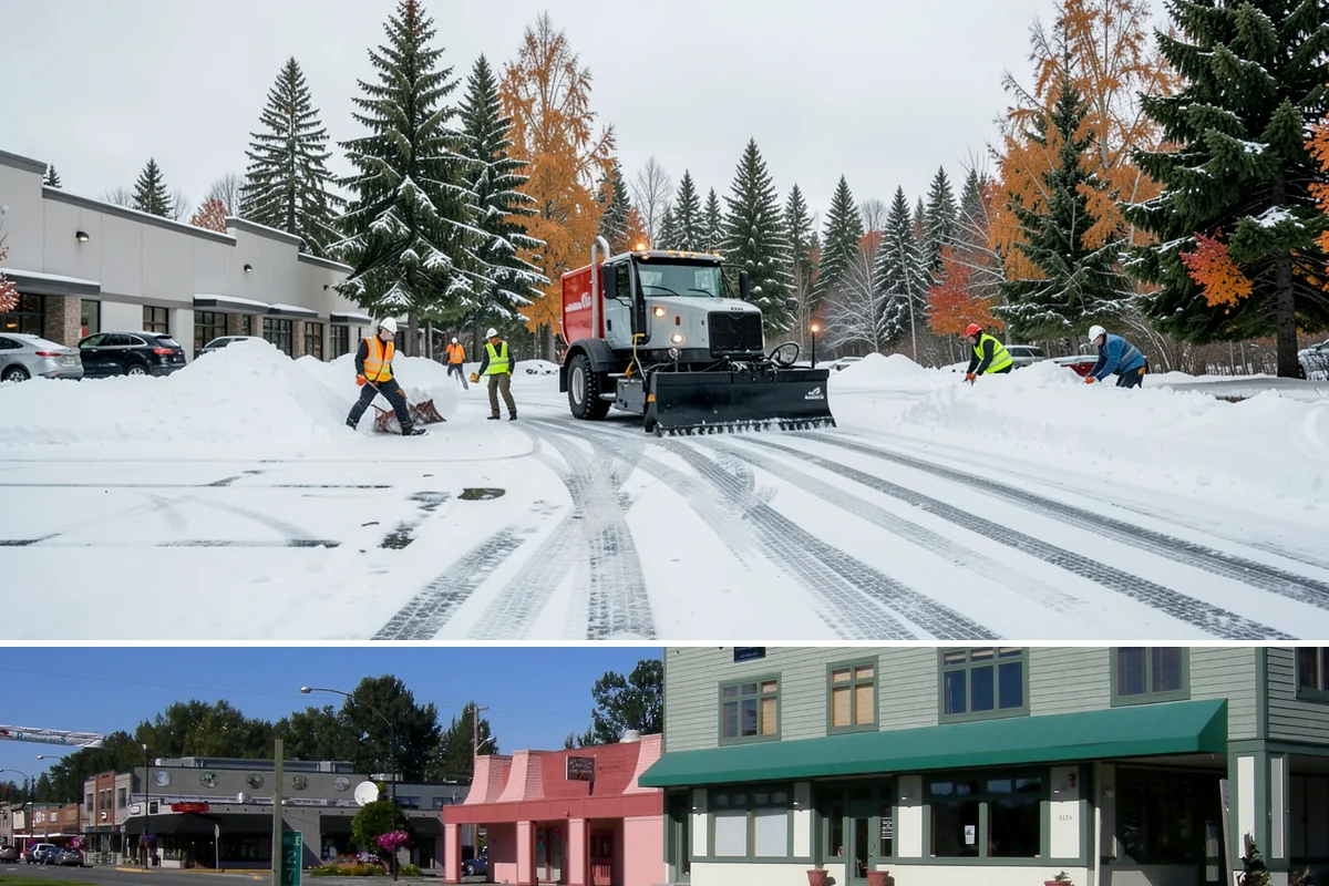 Business Park Snow Plowing in Snoqualmie, King County, WA - Approve a seasonal plan before winter so every company in the park opens on time.