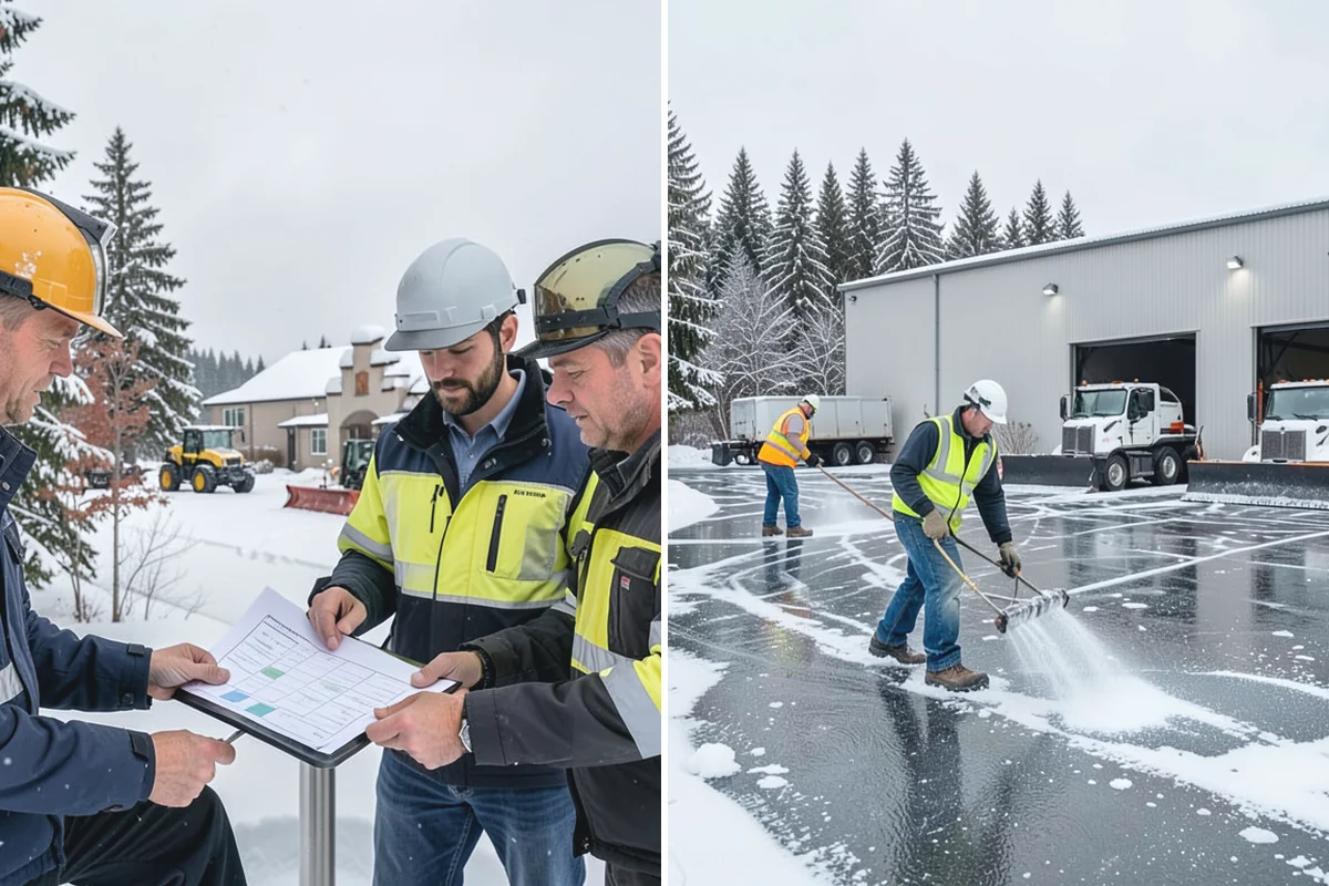Business Park Snow Plowing in South Prairie, Pierce County, WA - Map the internal roads, tenant lots, and building entrances with management