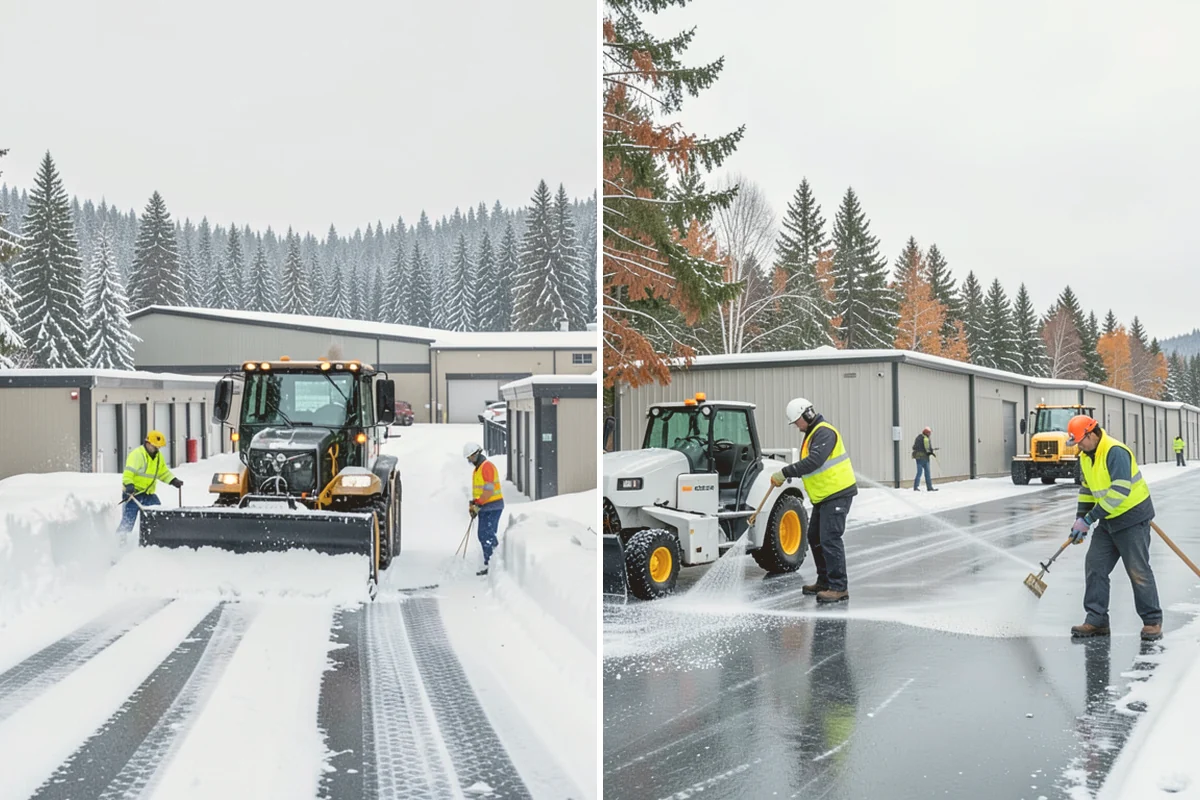 Business Park Snow Plowing in Stanwood, Snohomish County, WA - Map the internal roads, tenant lots, and building entrances with management