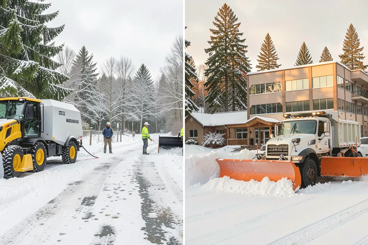 Business Park Snow Plowing in Steilacoom, Pierce County, WA - Map the internal roads, tenant lots, and building entrances with management
