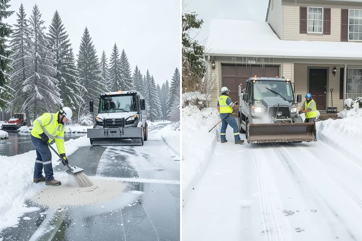 Business Park Snow Plowing in Woodinville, King County, WA - Map the internal roads, tenant lots, and building entrances with management