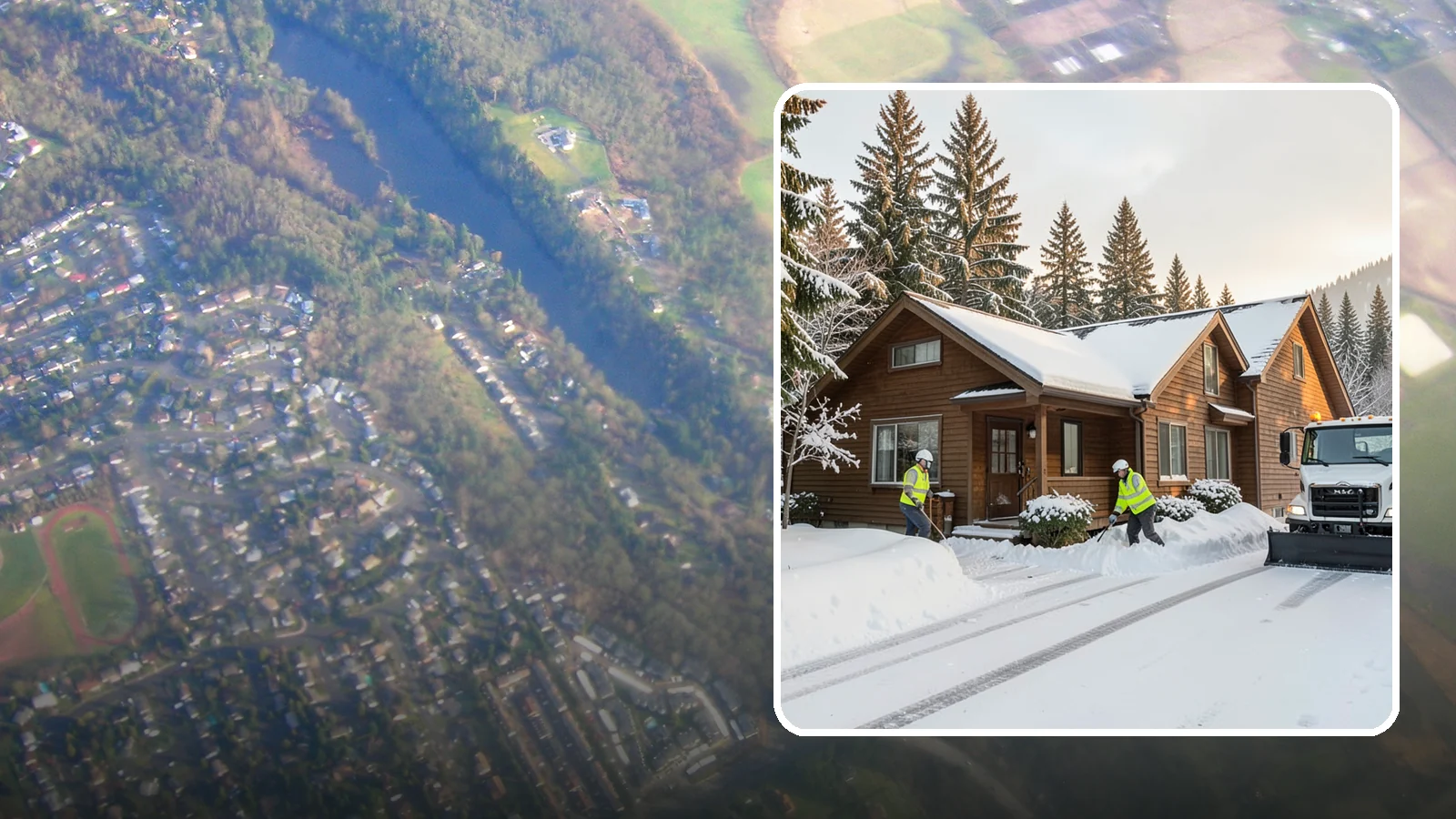 Cabin Snow Removal in Algona, King County, WA - We clear access and rooflines for cabins and getaway homes in the Cascade foothills and passes where real snow accumulates.