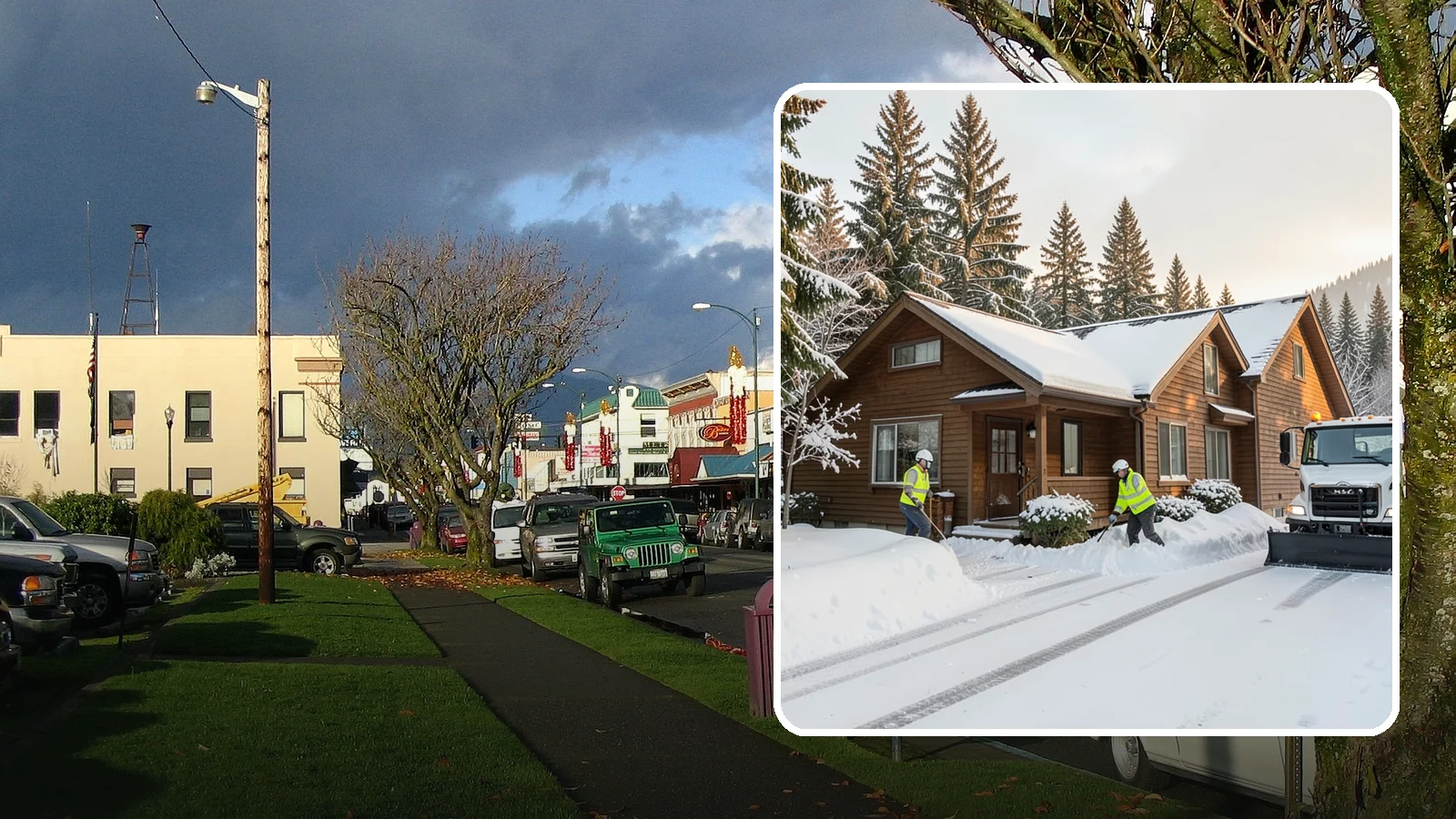 Cabin Snow Removal in Arlington, Snohomish County, WA - We clear access and rooflines for cabins and getaway homes in the Cascade foothills and passes where real snow accumulates.