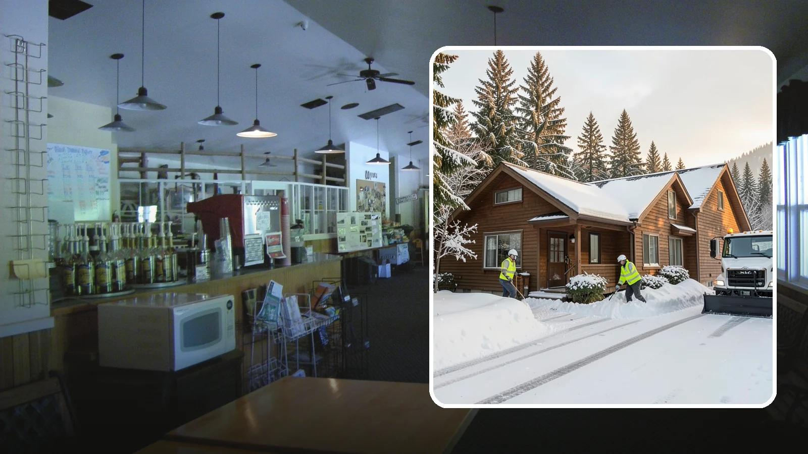 Cabin Snow Removal in Black Diamond, King County, WA - We clear access and rooflines for cabins and getaway homes in the Cascade foothills and passes where real snow accumulates.