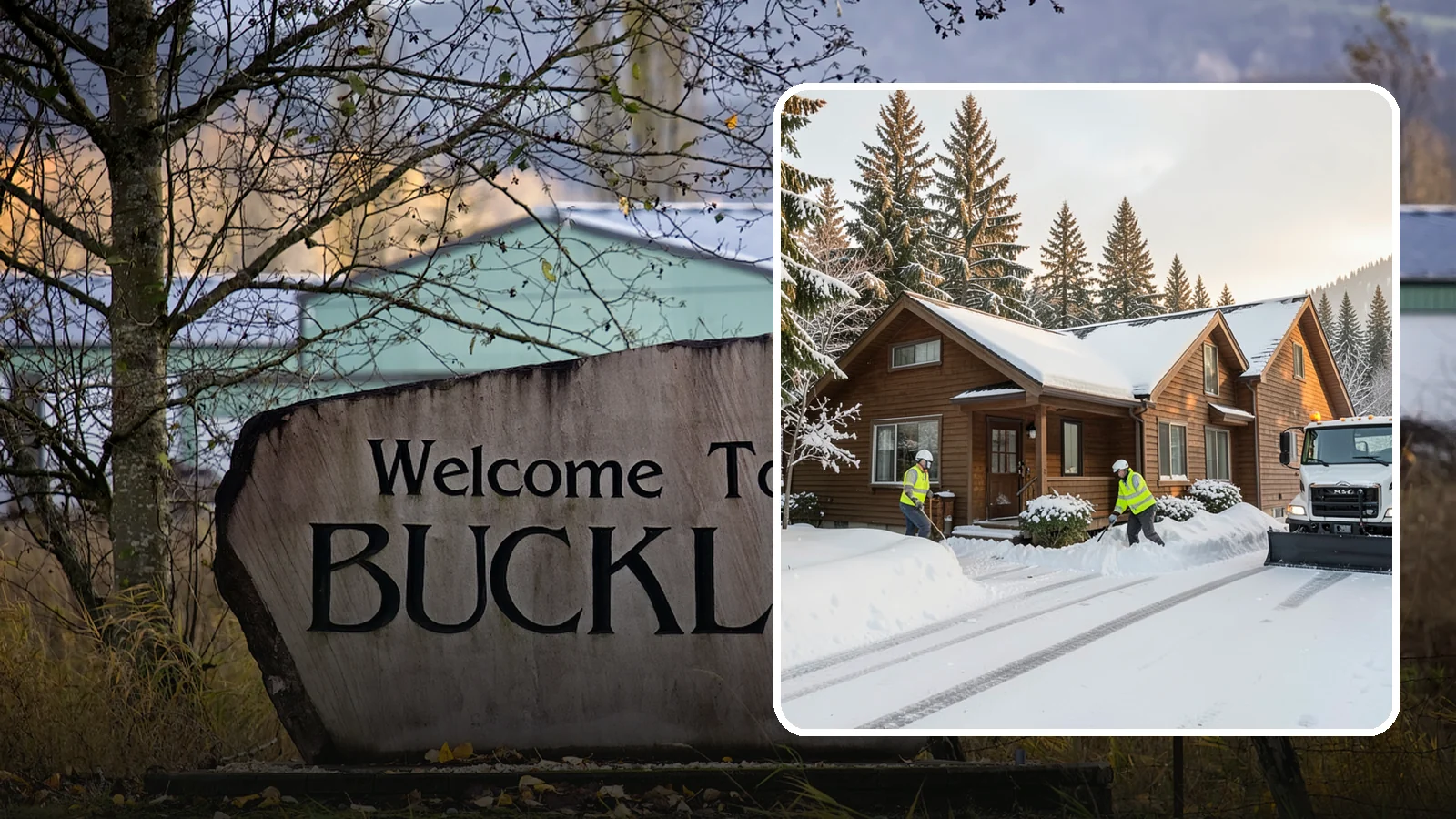 Cabin Snow Removal in Buckley, Pierce County, WA - We clear access and rooflines for cabins and getaway homes in the Cascade foothills and passes where real snow accumulates.