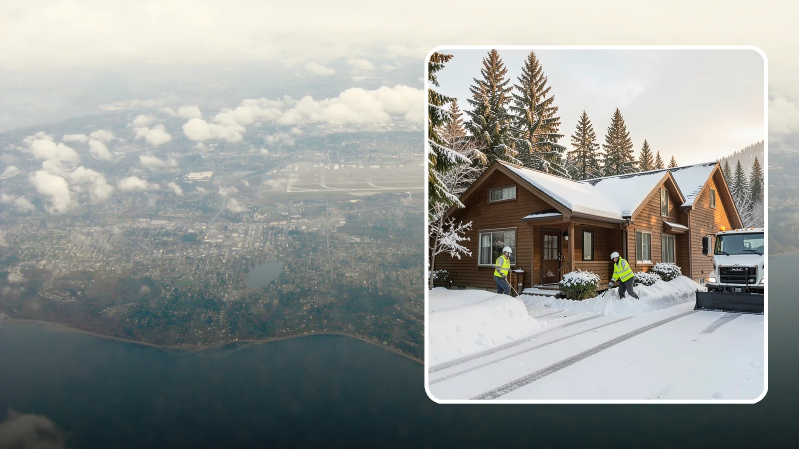 Cabin Snow Removal in Burien, King County, WA - We clear access and rooflines for cabins and getaway homes in the Cascade foothills and passes where real snow accumulates.